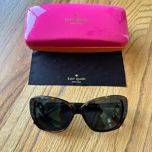 Kate Spade tortoise glitter sunglasses - Picture 2 of 8